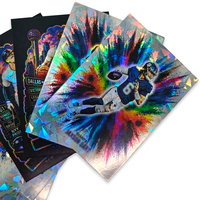 Cartes de collection sportives holographiques personnalisées, effet laser arc-en-ciel, motif glace craquelée, cartes de collection d'athlètes, fabrication OEM directe d'usine