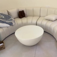 Table basse moderne de luxe ronde en GRC, table d'appoint en fibre de verre pour la maison, l'hôtel ou la chambre, pour le thé, meubles de salon