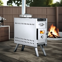 Poêle à bois solide Diooist au design moderne pour l'extérieur, four à bois de sauna en gros avec combustion efficace du bois pour tente de camping