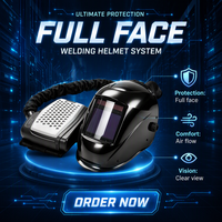 Casque respiratoire purificateur d'air motorisé à obscurcissement automatique 900-1100nm OD8+ pour soudage/coupe/nettoyage laser pulsé