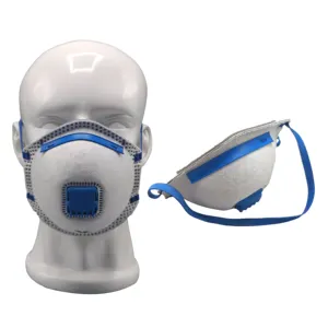 Maschera antipolvere monouso in tessuto non tessuto a forma di tazza maschera facciale in carbonio attivo CE FFP2