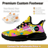 Chaussures de marche pour hommes à motif personnalisé, marque privée, avec doublure en maille confortable, pour le sport décontracté et la course à pied, vente en gros
