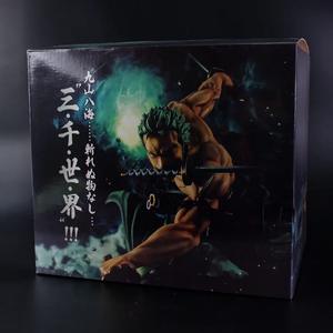 <span class=keywords><strong>One</strong></span> Pieced <span class=keywords><strong>POP</strong></span> Chapeau de paille Crew <span class=keywords><strong>Zoro</strong></span> Battle Santoryu Ougi GK Hunter Statue Modèle Boxed Collectible Anime Figure Desktop Decoration - Product Image 3