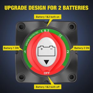 Interruttore di disconnessione della batteria <span class=keywords><strong>12V</strong></span>, isolatore batteria <span class=keywords><strong>12V</strong></span>-48V interruzione interruttore principale 275 ampere (On/Off) - Product Image 4
