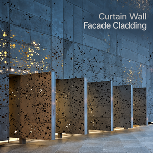 Revestimiento de fachada de aluminio con muro cortina tallado, panel hueco tallado personalizado para decoración exterior de edificios, pantalla de protección solar. - Product Image 2