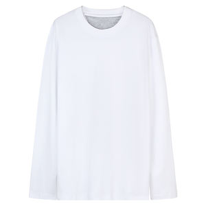 T-shirt à manches longues pour homme de haute qualité, coton à fibres longues, ammoniaque liquide italienne, spandex <span class=keywords><strong>Asahi</strong></span> importé, toucher luxueux - Product Image 1