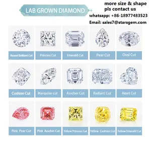 Большой рекламный Starsgem 1.06ct 1.07ct 1.08ct 1.09ct hpht CVD лабораторный Бриллиант Круглый D Цвет vvs2 IGI сертификат lab diamond