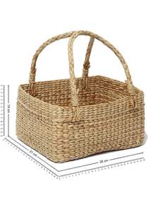 La mejor opción, buen precio, cestas de almacenamiento de jacinto de agua o bolso hecho a mano para cesta de lavandería OEM aceptable variedad de colores - Product Image 2