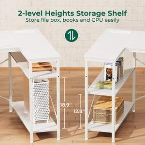 L-förmiger Holz-<span class=keywords><strong>Computer</strong></span> tisch mit Sockel und Eck spieltisch mit <span class=keywords><strong>3</strong></span> Schubladen für das Home Office - Product Image 2