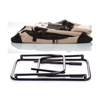Chenil de cage de transport souple portable pliable de style moderne et luxueux avec tapis polaire et fermeture à bouton pression