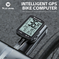 Komputer Sepeda GPS WEST BIKING Layar 2.4 Inci Nirkabel, Speedometer Odometer Bersepeda dengan Aplikasi untuk Sepeda MTB dan Sepeda Jalan Raya