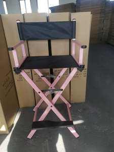 Conception populaire rose directeur chaise Nylon étanche séchage rapide chaise de maquillage maquilleur chaise haute pliable - Product Image 5
