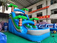 Hot Sale Outdoor aufblasbare Hüpfburg Combo mit Wasser rutschen Trampolin für Kinder Wasser pool