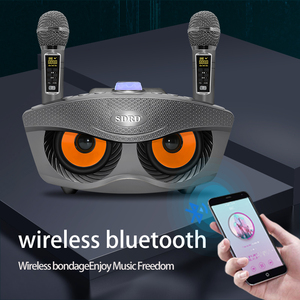 Sdrd SD306 Cộng Với 2023 Mới Nhất Gia Đình KTV 2-Trong-1 Xách Tay Karaoke Loa Không Dây Với Kép Microphone Owl Loa Âm Bass Âm Thanh - Product Image 2