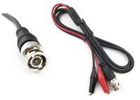 Câble de test BNC Q9 mâle vers double pince crocodile pour oscilloscope et générateur de signal