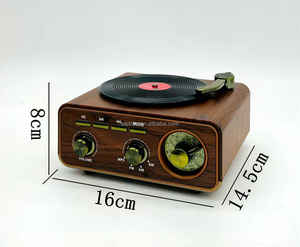 Altavoz con Forma de Disco de Vinilo Retro ELETREE MD-1317BT, Regalo de Audio Atómico, Radio AM FM SW Inalámbrica BT - Product Image 6