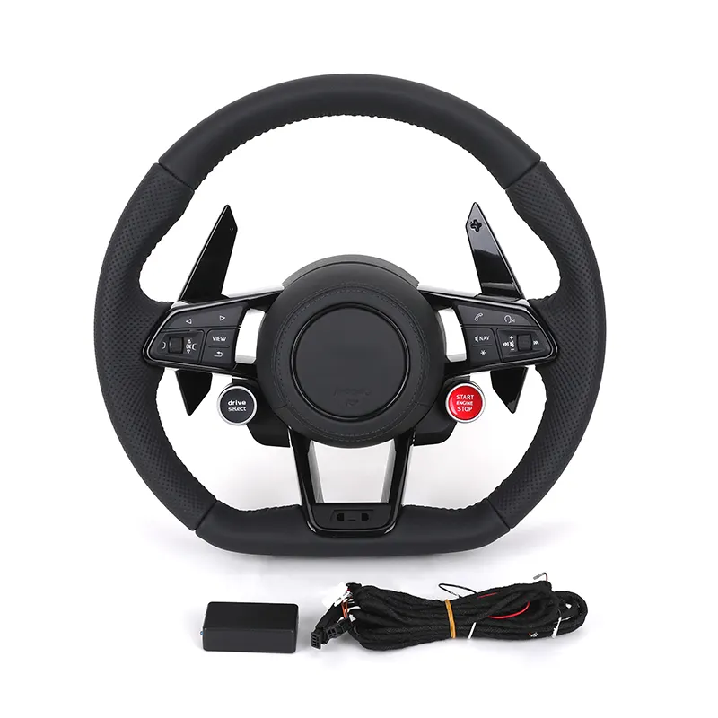 Custom Upgrade Volant Lenkrad Black Trim Leather Steering Wheel for Audi A3 A4 A5 A6 A7 A8 C7 S8 R8 Rs3 RS6 B8 B9 S7 RS S Line