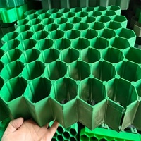Stabilisateur de sol en verre gravier de 50 mm, renforcement de l'herbe, grille perméable en nid d'abeille pour jardin, avec les meilleurs prix du fabricant