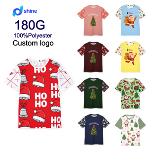 New Arrivals <strong>Christmas</strong> <strong>Shirts</strong> Summer Short Sleeve Men's Women's <strong>Family</strong> <strong>T</strong>-<strong>Shirts</strong> Theme Printed Polyester Wholesale Supply - Product Image 1