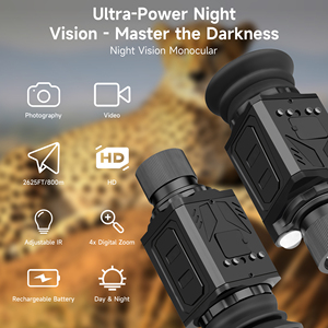 Monocolo Tattico Termico a Infrarossi per Visione Notturna Dispositivo con Telescopio e Mirino Laser per Caccia e Puntamento Fauna Selvatica all'Aperto - Product Image 6