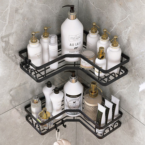 Nhà bếp đôi kệ đa treo tường tự dính phòng tắm góc giá kệ vòi hoa sen Caddy góc lưu trữ Kệ - Product Image 4