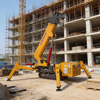 Grue araignée de 2 à 12 tonnes, petite grue araignée de chantier avec flèche télescopique