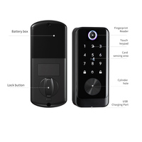 Fabrieks prijs TTlock App houten deur intelligente RFID wachtwoord vingerafdruk aluminiumlegering voor Cloud Smart Lock