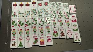 Fichas de Mahjong Navideñas, Fichas de Póker, Piezas de Dominó, Aspecto de Cerámica Blanca, Juego de Regalo Personalizado - Product Image 3