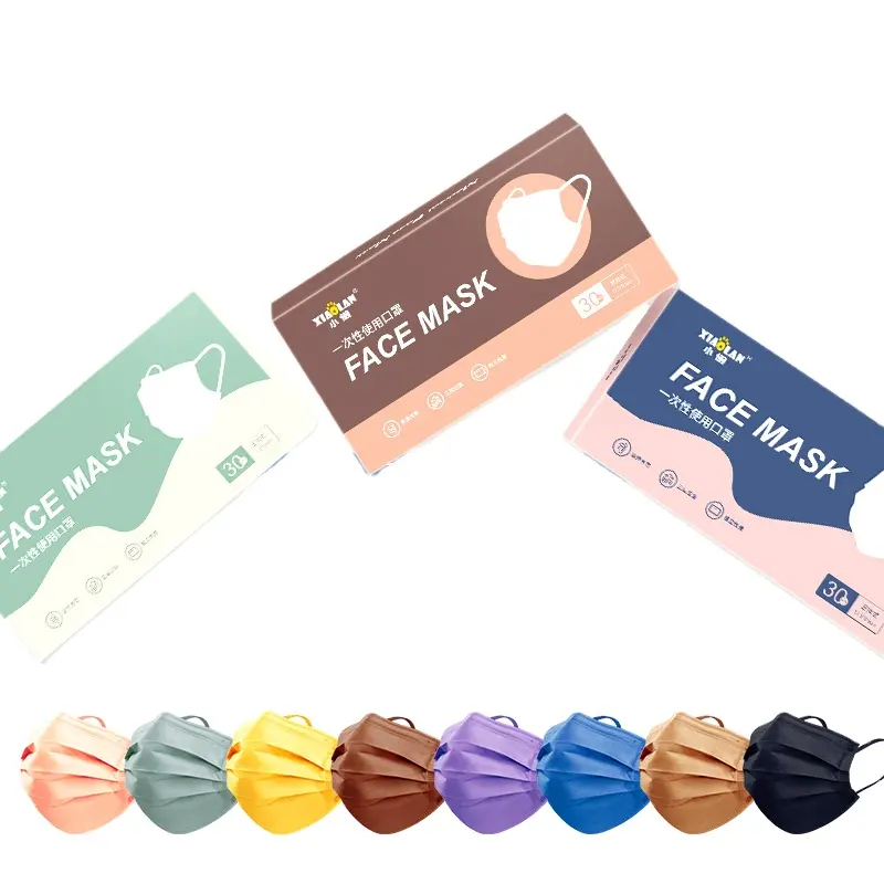 disposable Smile Mask colorful Wholesale 3ply Cheap price Drawing Colorful Mask Civilian Face Mak mask