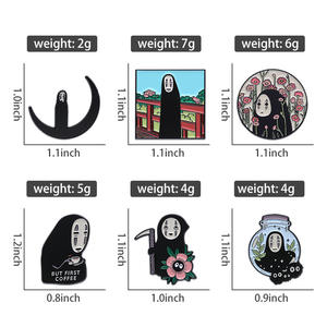 Ruhların kaçışı emaye Pin Backpacks sırt çantaları için no-yüz yaka iğneler broşlar demir rozetleri moda broş giysi için - Product Image 4