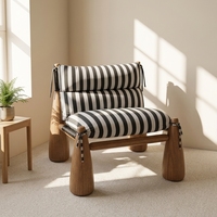 Fauteuil d'appoint moderne en similicuir souple, personnalisable OEM/ODM, avec structure en bois de frêne massif, idéal pour la maison et l'hôtel (vente chaude)