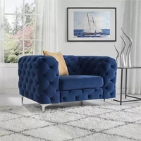 Ensemble de meubles de salon Chesterfield modulaire moderne de luxe de style nordique, 1, 2 ou 3 places, en velours, pour hôtel, canapé à boucle pour villas