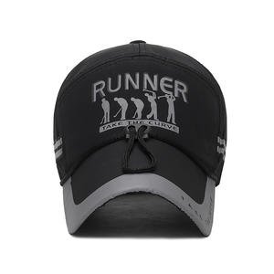 Topi memancing bertepi lebar pria, topi reflektif penahan angin tali malam Strip reflektif untuk musim semi musim panas-topi bisbol - Product Image 2