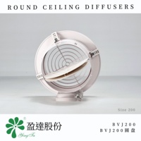 Diffuseur de plafond rond EZY-Snap à installation rapide, en ABS, avec noyau intérieur orientable et réglable, pour montage encastré