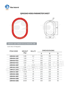 Maillon maître de chaîne de levage HIDEA certifié ISO, en acier super allié G80 forgé EN-818, pour charges lourdes - Product Image 6