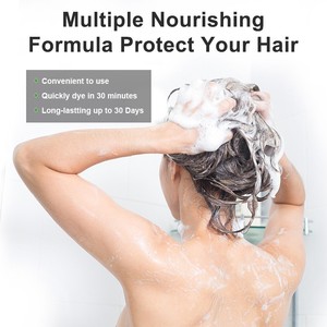 Premium Organic Herbal Bubble Hair Dye Oil-Unisex Normal Hair 1-Wash Blackening Gray Coverage & Hair Growth Factory Wholesale - Product Image 2