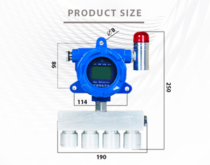 DUOTESI Popular <strong>Model</strong> <strong>3</strong>-in-1 High Accuracy Gas Tester Alarm Unit Transmitter Industrial Toxic Flammable Detector Sound+Light - Product Image 5