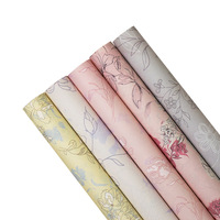 Papier d'emballage imprimé floral vintage, papier artisanal de qualité supérieure pour bouquet de fleurs, emballage cadeau, papier décoratif pour fournitures de fleuristes