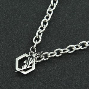 Sweet Cool <b>Titanium</b> Steel 0 <b>Chain</b> Necklace Accessory Neck <b>Chain</b>, Geometric Buckle Clavicle <b>Chain</b> Tanjing Fashion Lijing Necklace - Product Image 3