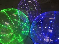 Éclairage à LED Décoration gonflable en PVC Grands ballons LED lumineux suspendus pour la fête