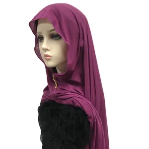 Sciarpa in Chiffon Hijab di alta qualità all'ingrosso sciarpa Hijab di cotone musulmano Hijab di seta islamica personalizzata all'ingrosso