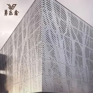 Diseño personalizado de decoración de fachada de metal aislamiento acústico de metal de aluminio corte de fachada de aluminio