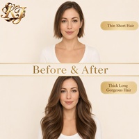 Extensions de cheveux réutilisables OEM/légères, 100 % cheveux humains vierges Remy, double épaisseur, design fin, aspect naturel invisible