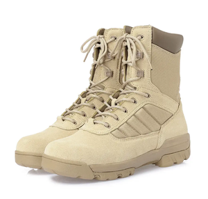 Bottes de chasse du désert HBA03 MUAF en cuir véritable suédé avec semelle injectée, résistantes aux chocs pour hommes - Product Image 1