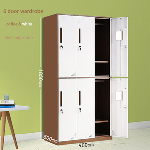 Nhân viên thép 6 cửa phòng ngủ tủ quần áo lưu trữ quần áo Sáu ngăn hộp kim loại <span class=keywords><strong>Locker</strong></span> - Product Image 5