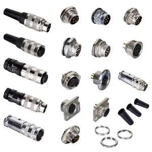 Waterproof Connector 2/3/4/5/6/7/8/12/14/16/19/24 Pin M16 J09 Electrical Wire With Molded Connector