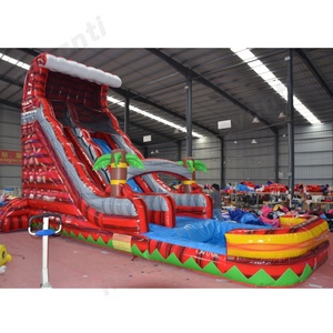 Gonflables toboggans bords de piscines juegos acuaticos inflables bouncy lâu đài công viên bơi bơm hơi trượt nước với hồ bơi - Product Image 5