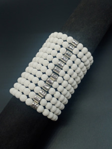Bracelet Vintage en Agate de Lave Blanche de 8mm Prix Usine 12 Zodiaque <span class=keywords><strong>Horoscope</strong></span> Perles Brillantes Bracelet pour Femmes Hommes Signe Étoile Cadeau Extensible - Product Image 6