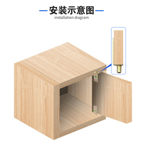 Bisagra en forma de L de acero al carbono con ángulo de giro de 6.0° para montaje en superficie, para herrajes de puertas de armarios de zapatos - Product Image 3