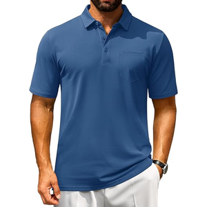 Polos de Hombre de Algodón Piqué de Manga Corta que Absorben la Humedad, Camisetas Casuales - Product Image 4